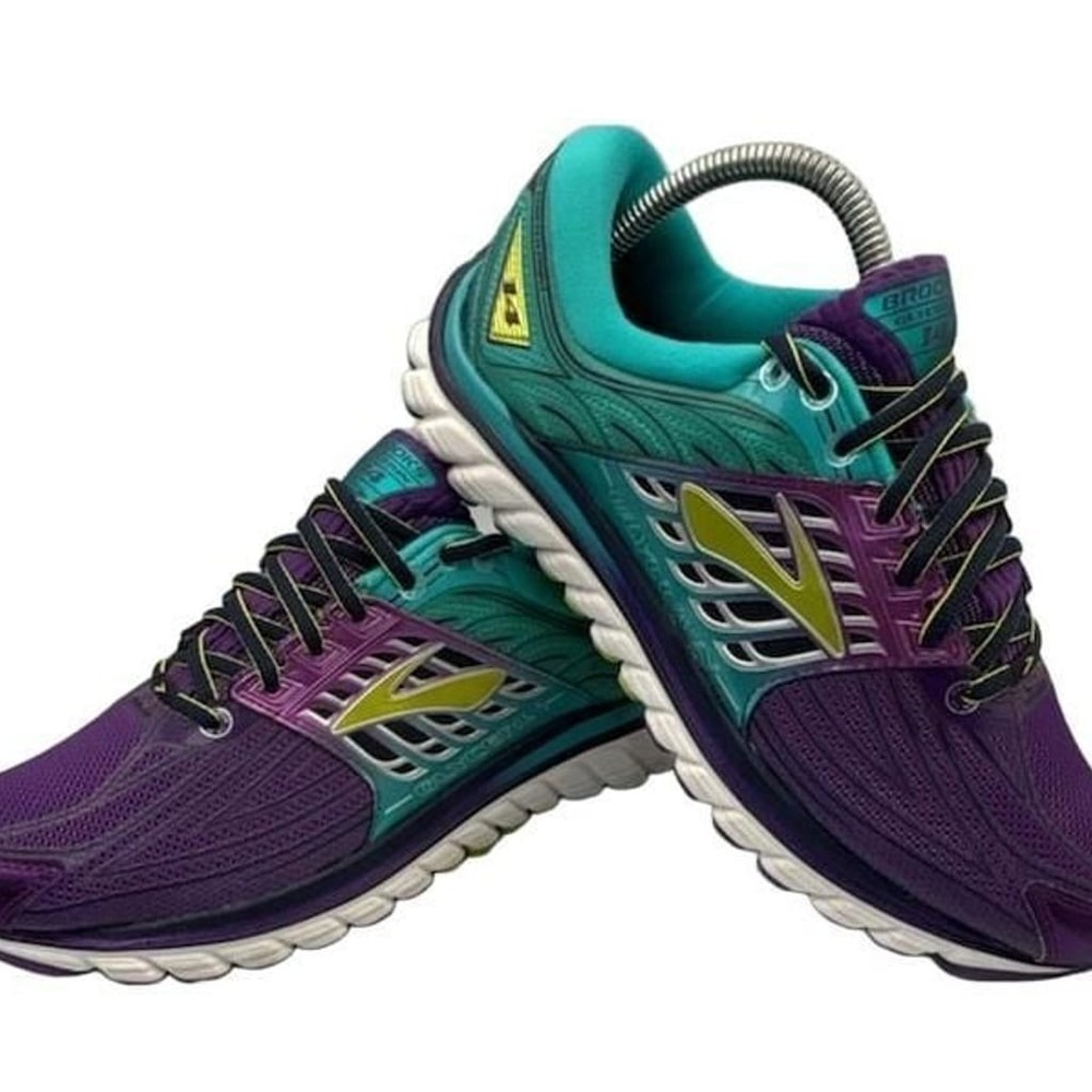 Brooks Glycerin 14 Purple Teal Running Shoes Women's Size 9